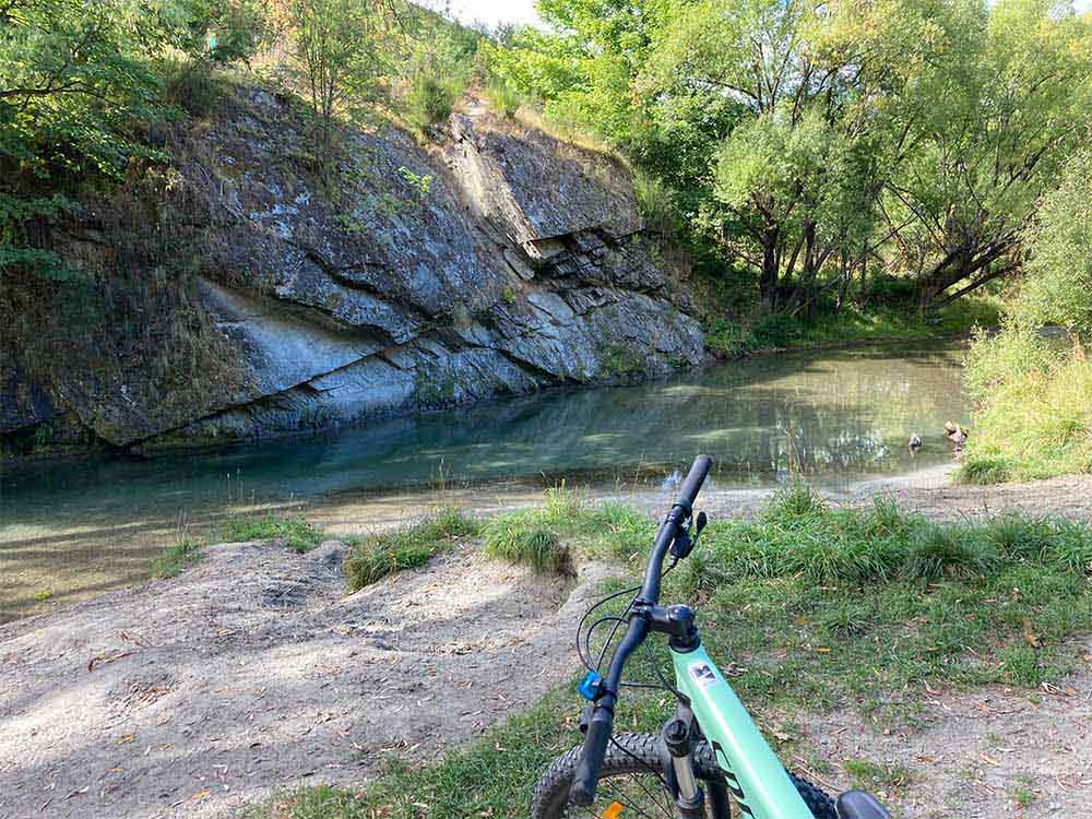River that runs along the bike track